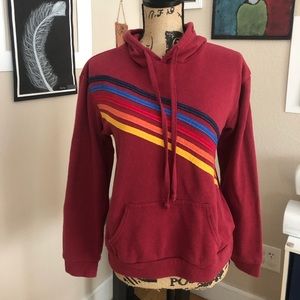 Rainbow Hoodie with LOVE on Back - Women’s Small